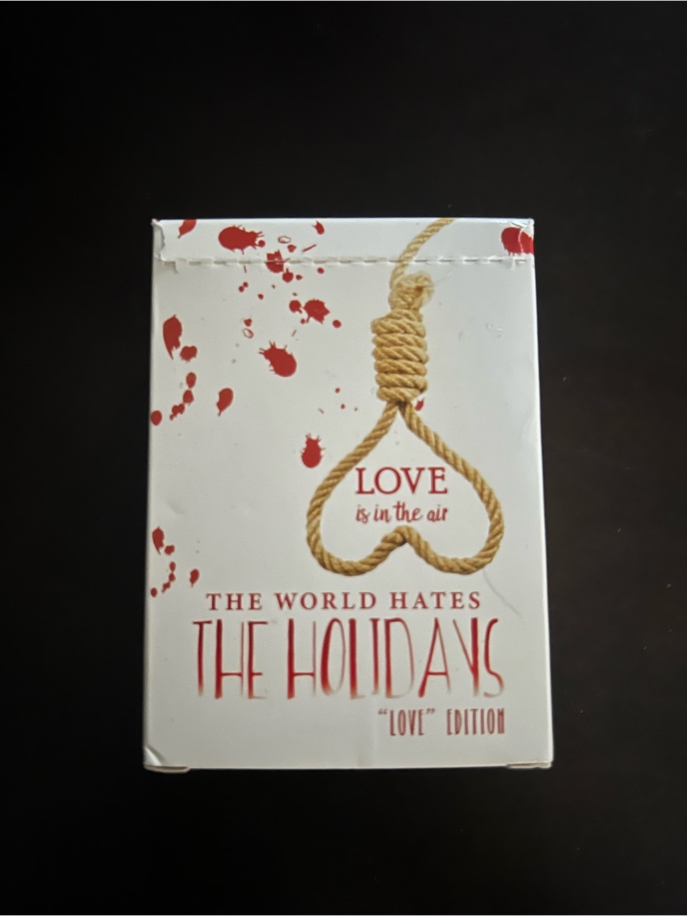 The World Hates The Holidays "Love" Edition Decorative Card Deck - White & Red